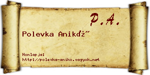 Polevka Anikó névjegykártya